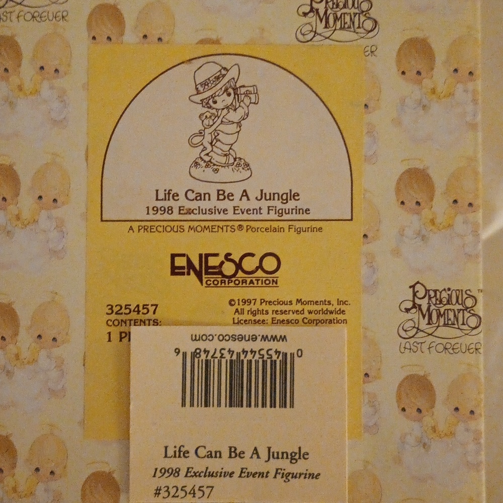 1997 precious moments "Life can be a Jungle" Statue